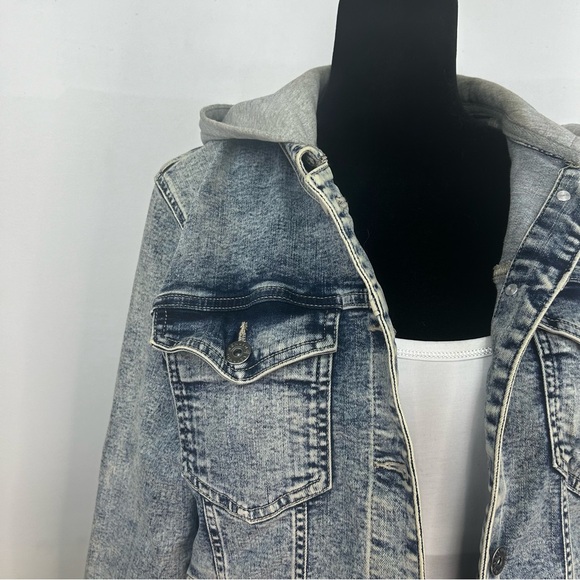 Jeaniologie Jacket Stone Wash Denim Jacket With Hood XXL - Picture 2 of 8
